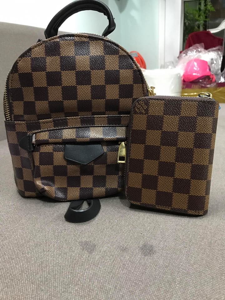 Set balo & ví size mini hàng QC