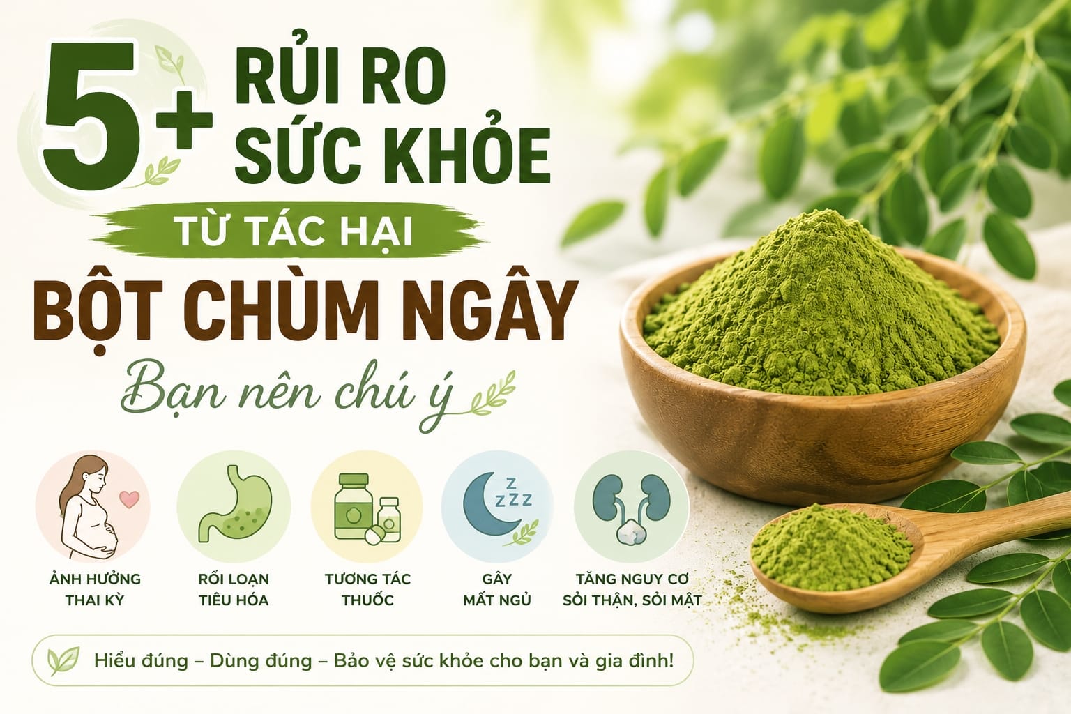 5+ Rủi Ro Sức Khỏe Từ Tác Hại Bột Chùm Ngây Bạn Nên Chú Ý