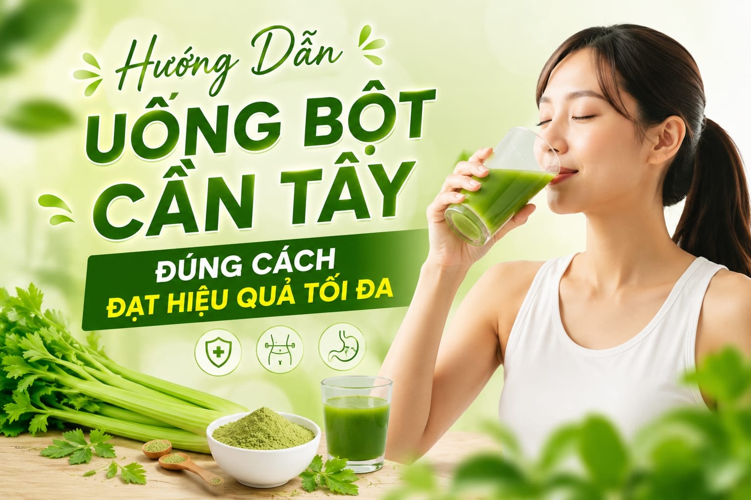 Hướng Dẫn Uống Bột Cần Tây Đúng Cách Đạt Hiệu Quả Tối Đa