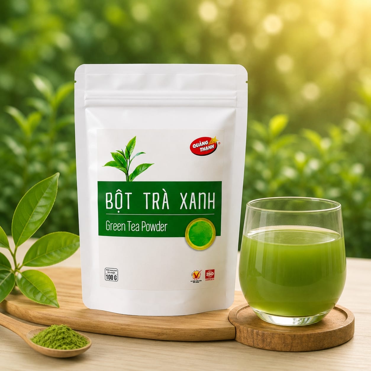 Túi bột trà xanh 100g