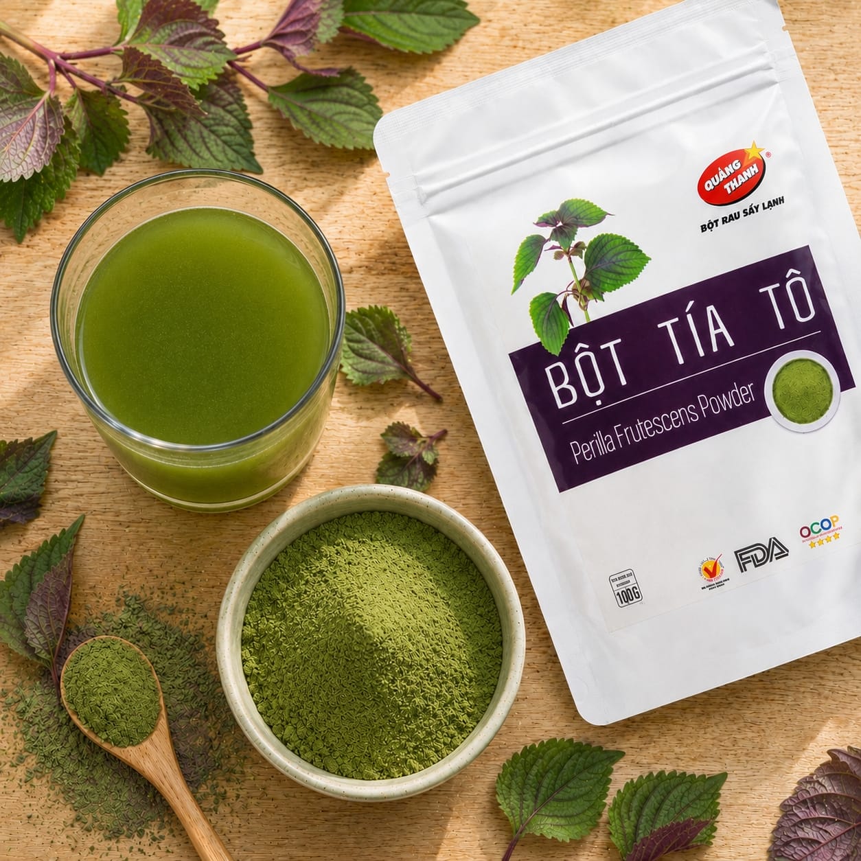 Túi bột tía tô 100g