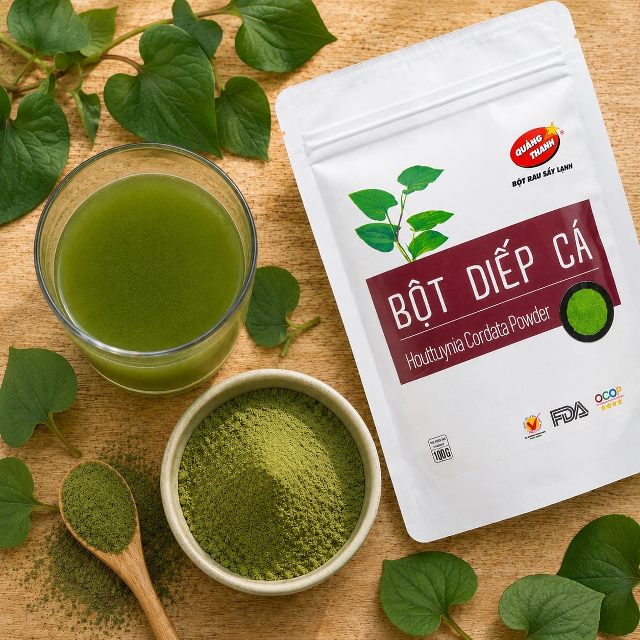 Túi bột diếp cá 100g