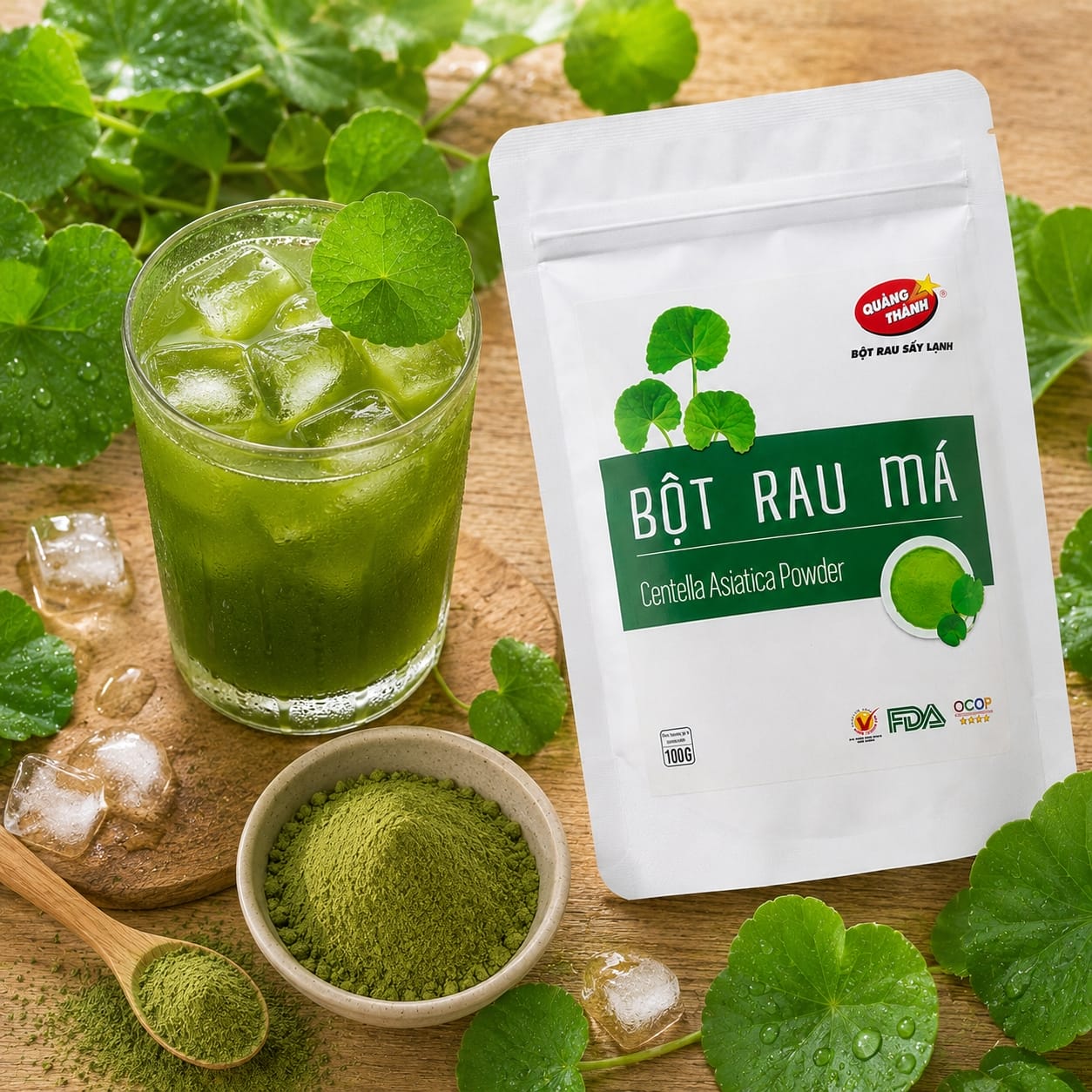 Túi bột rau má 100g