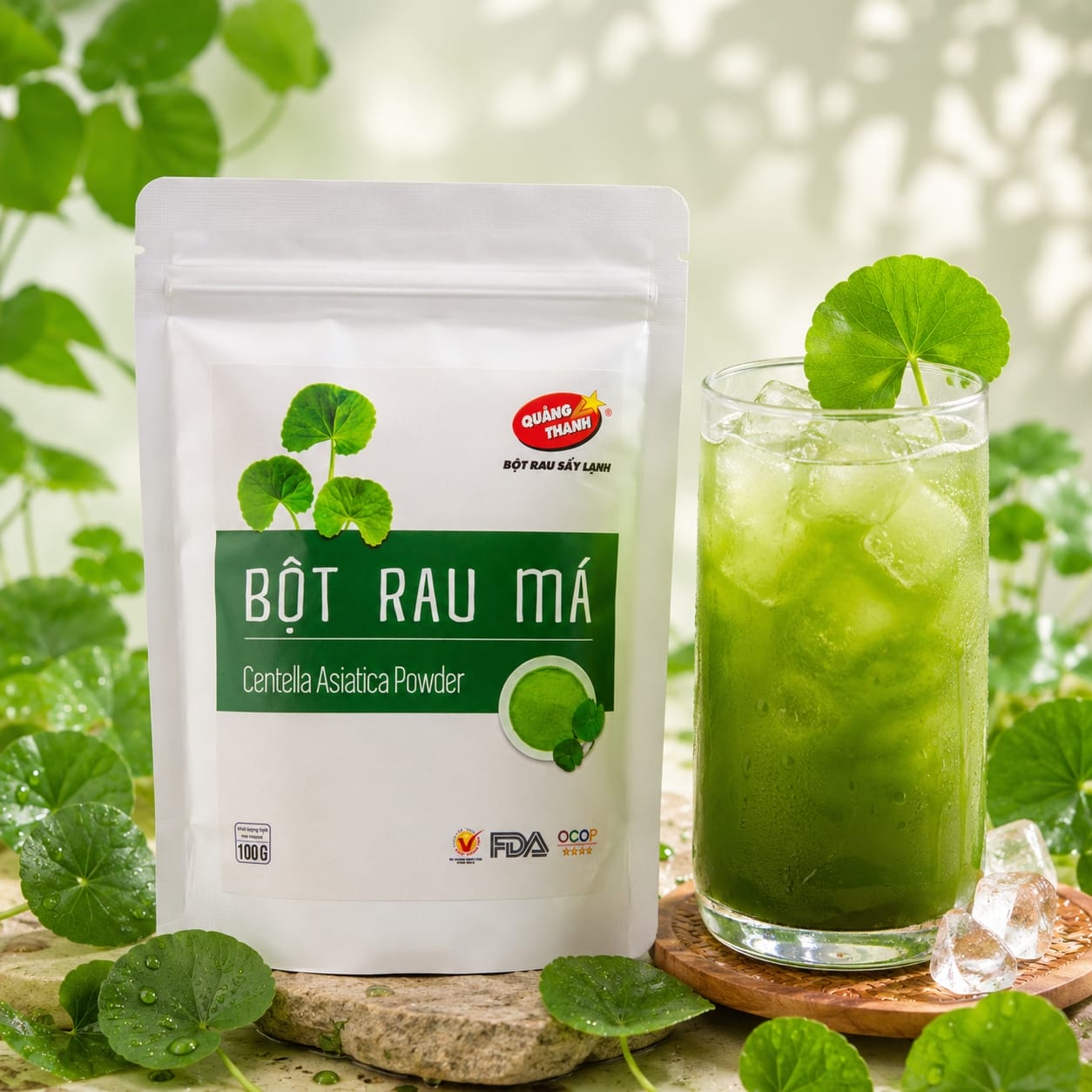 Túi bột rau má 100g