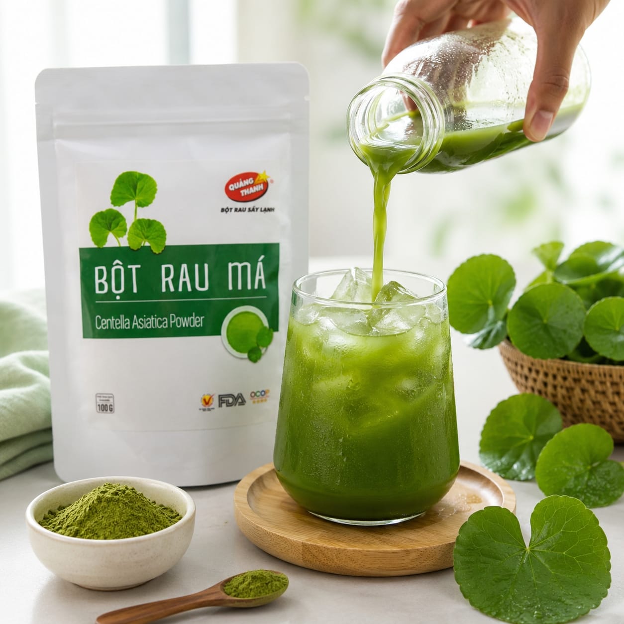 Túi bột rau má 100g