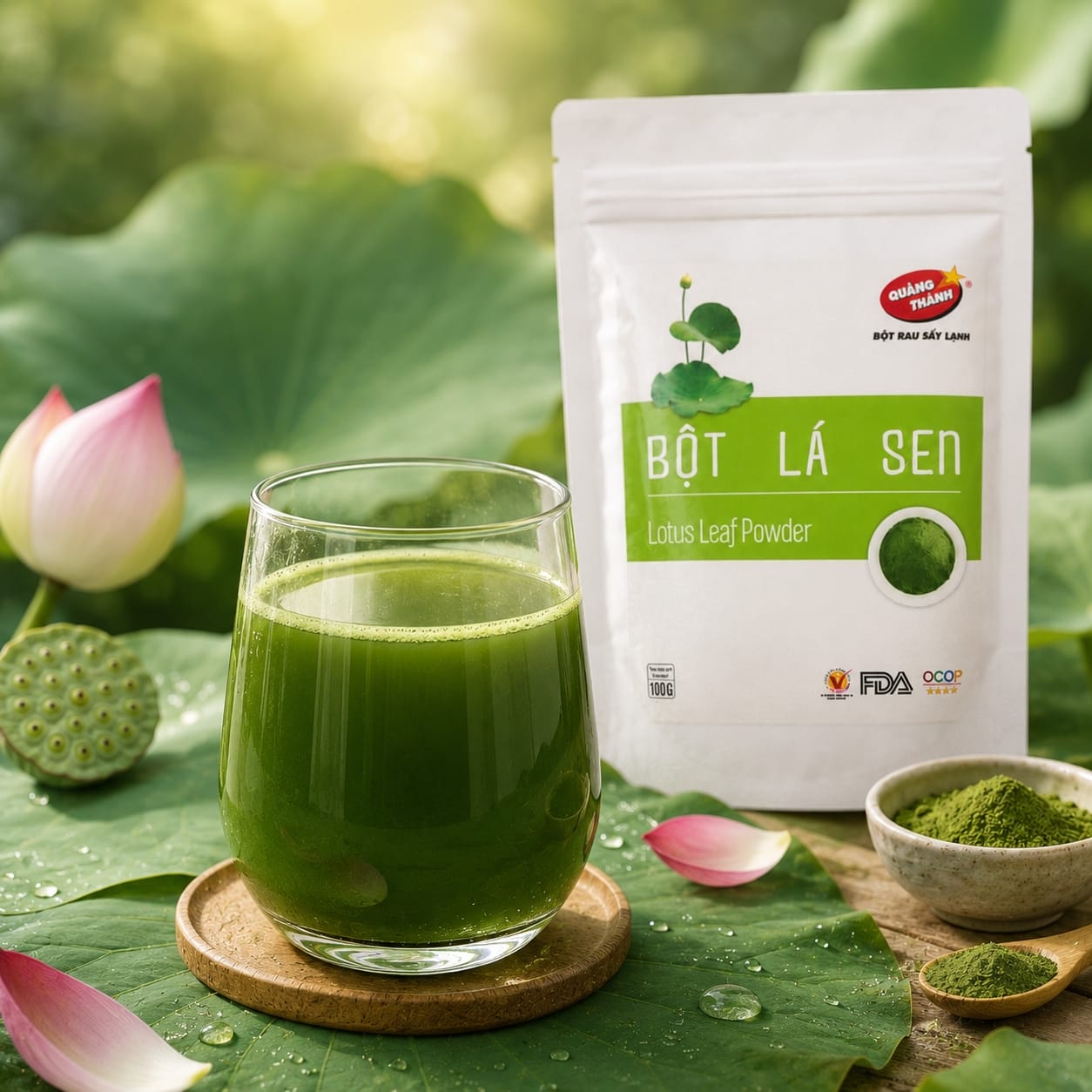 Túi bột lá sen 100g