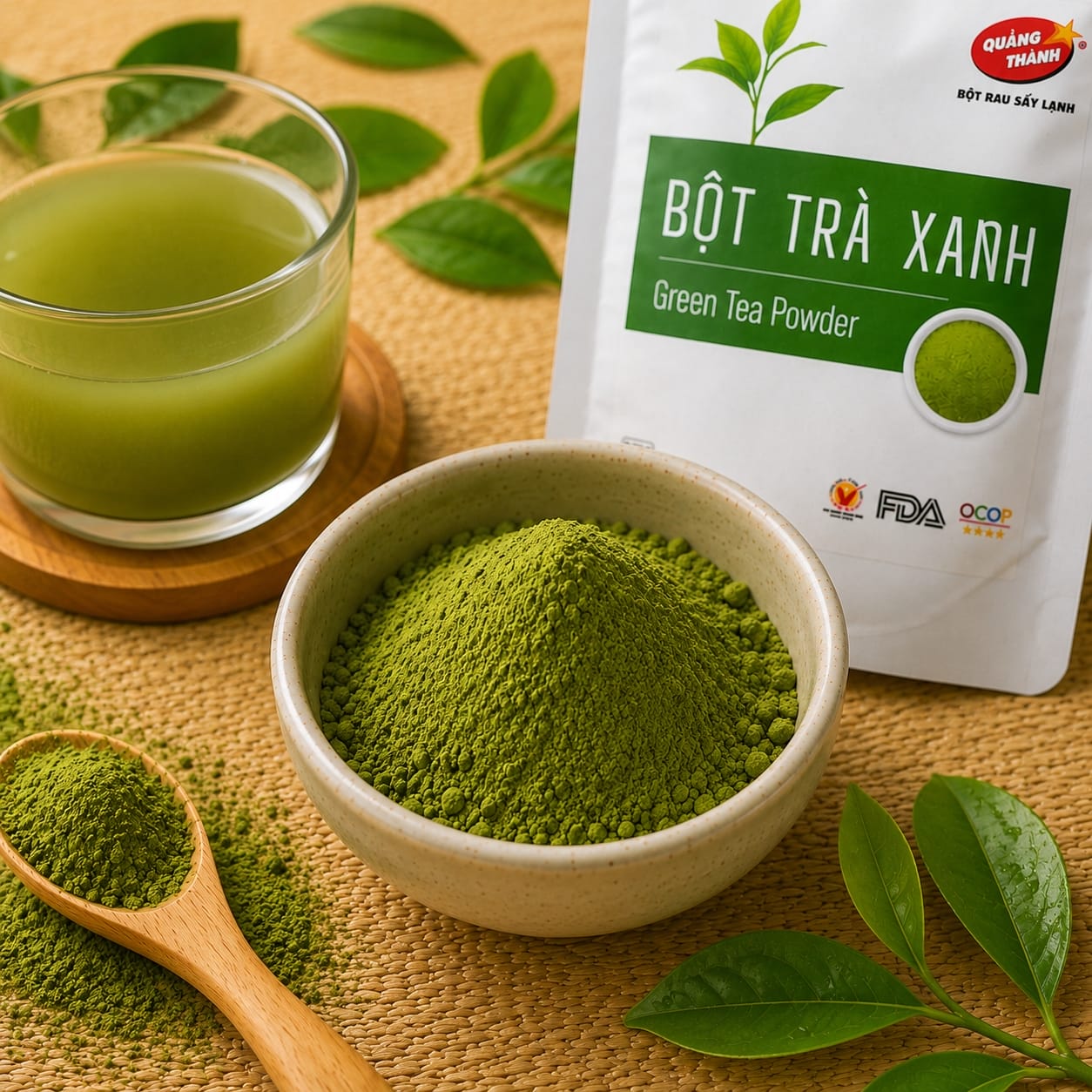 Túi bột trà xanh 100g