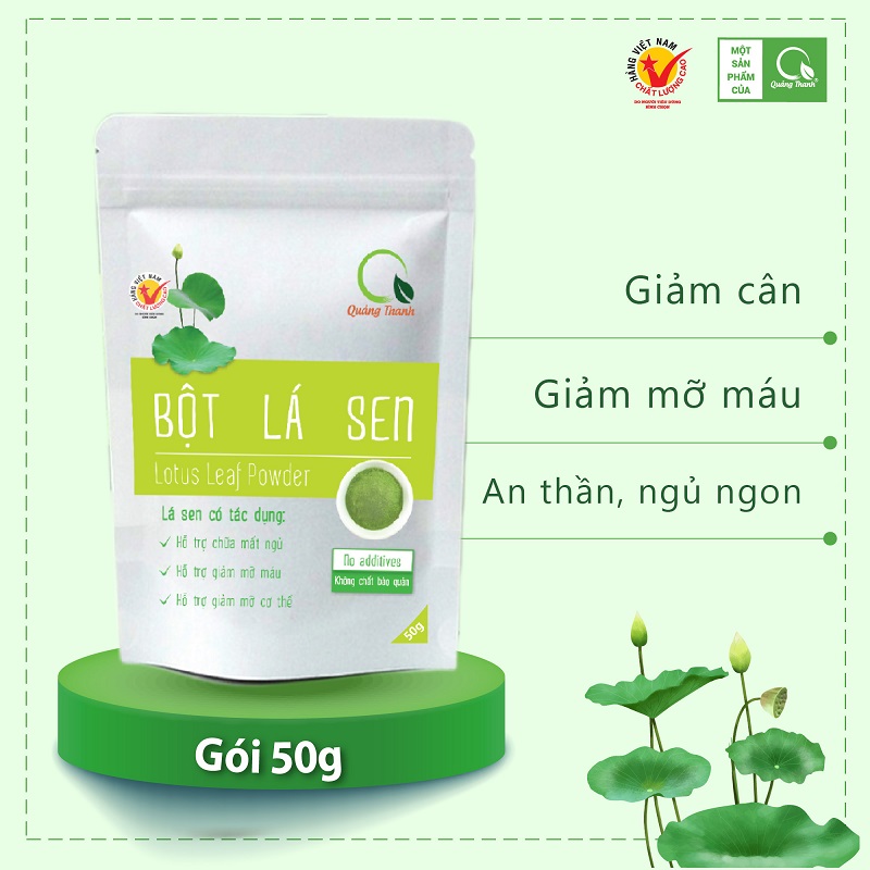 Bột Lá Sen Tươi - 50g - FREESHIP ĐƠN TỪ 495k