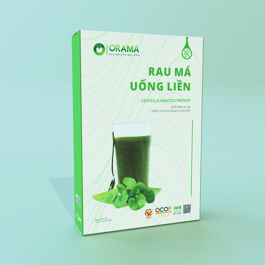 Rau Má Uống Liền Không Đường- Hộp 6 Gói - FREESHIP ĐƠN TỪ 495k