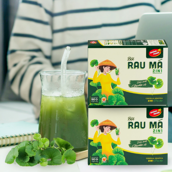 Rau Má 2in1 Đường Phèn - Hộp 180g (12 gói x 15 g)