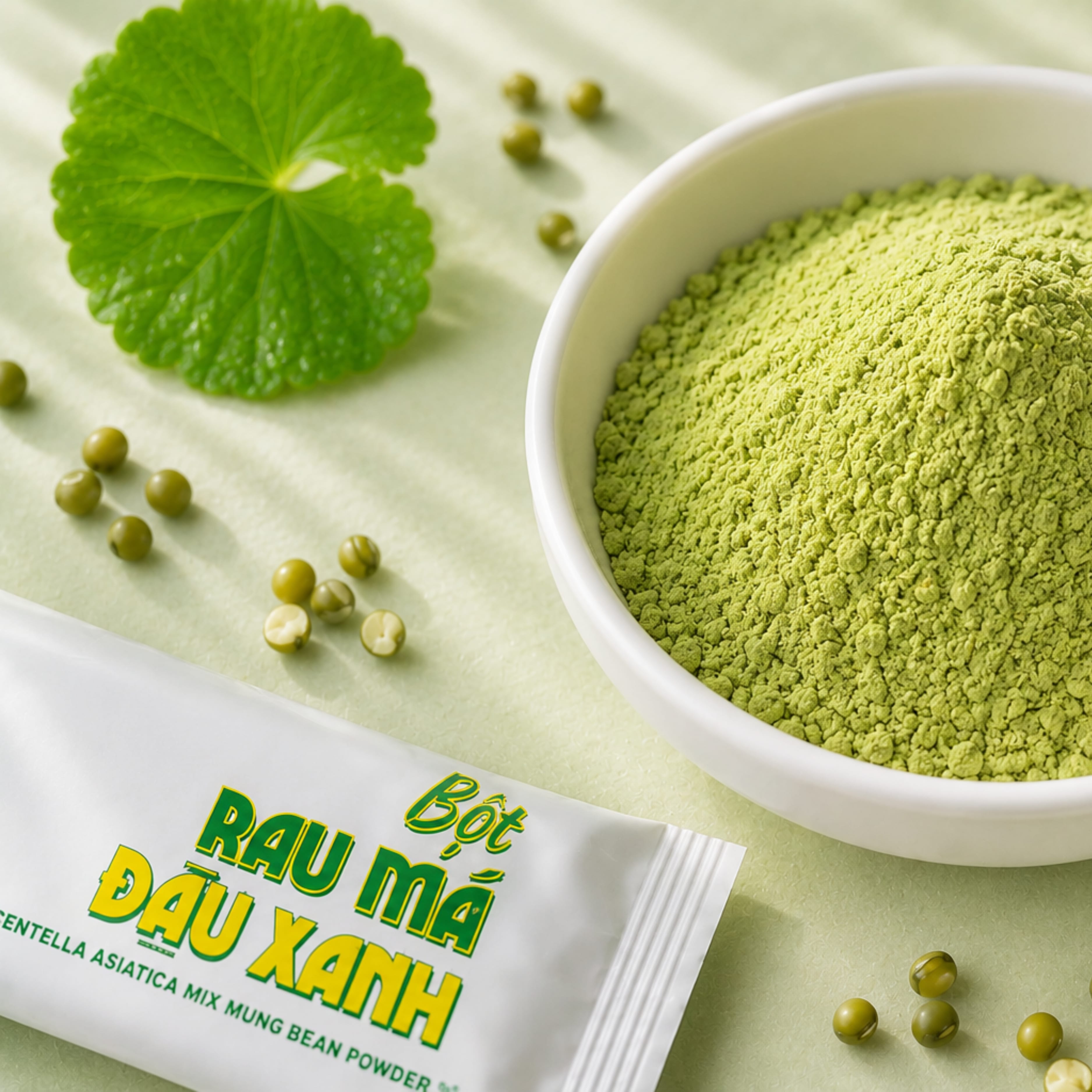 Rau Má Đậu Xanh - Hộp 180g (12 gói x 15 g)