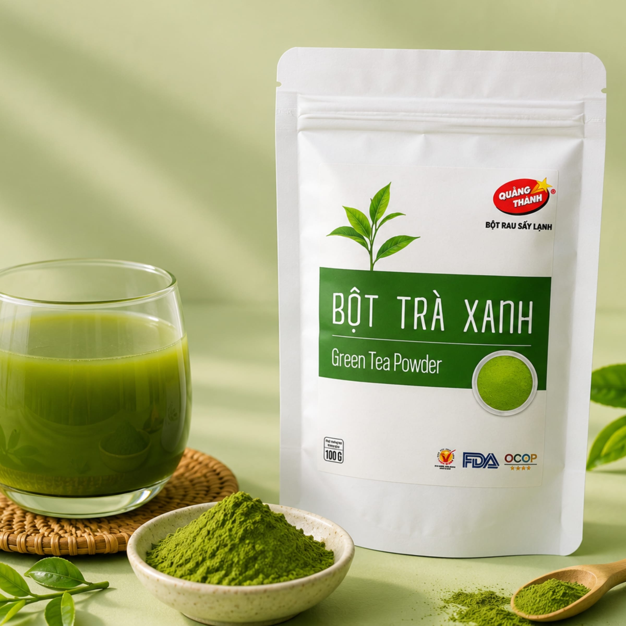 Túi bột trà xanh 100g