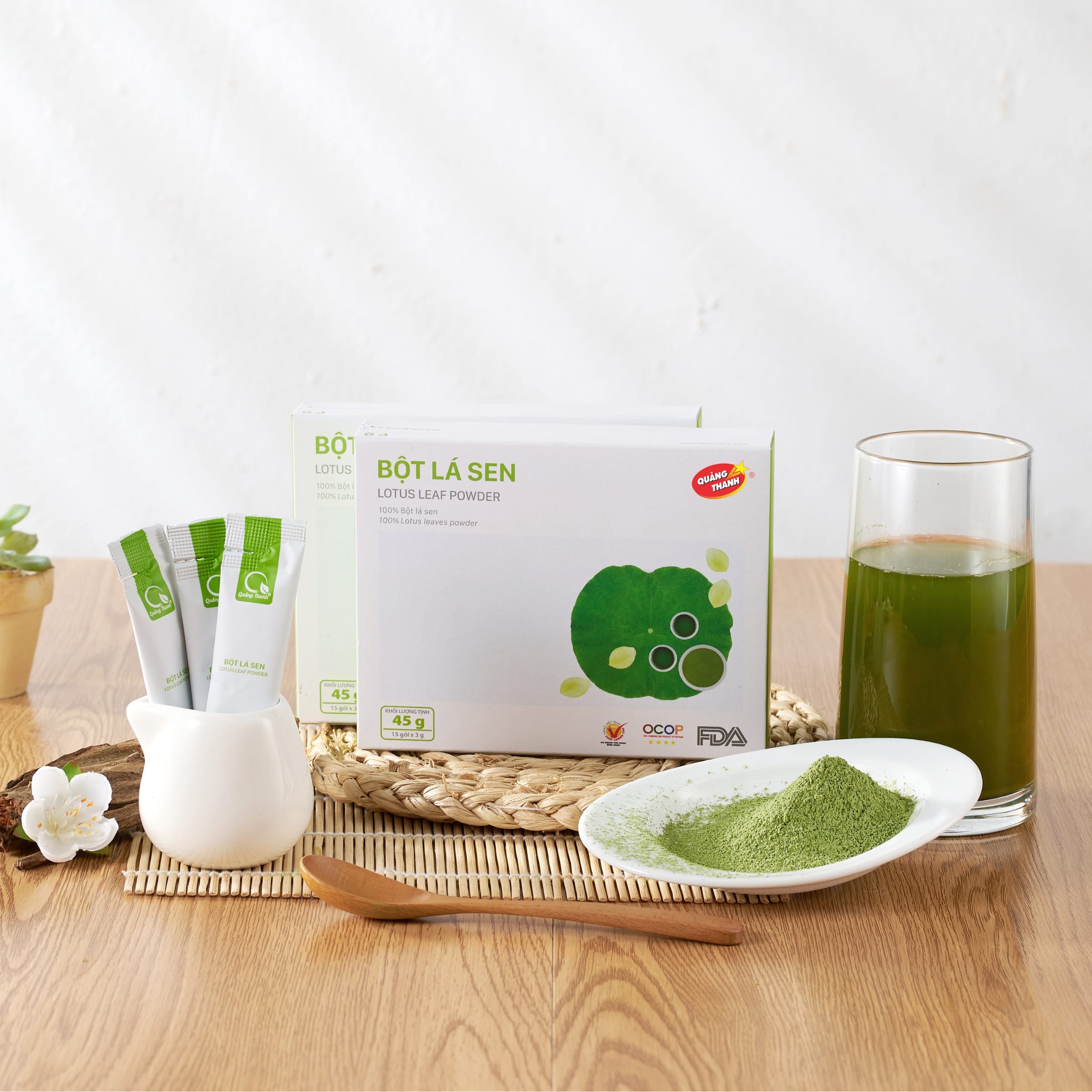 Bột Lá Sen - Hộp tiện lợi 45g
