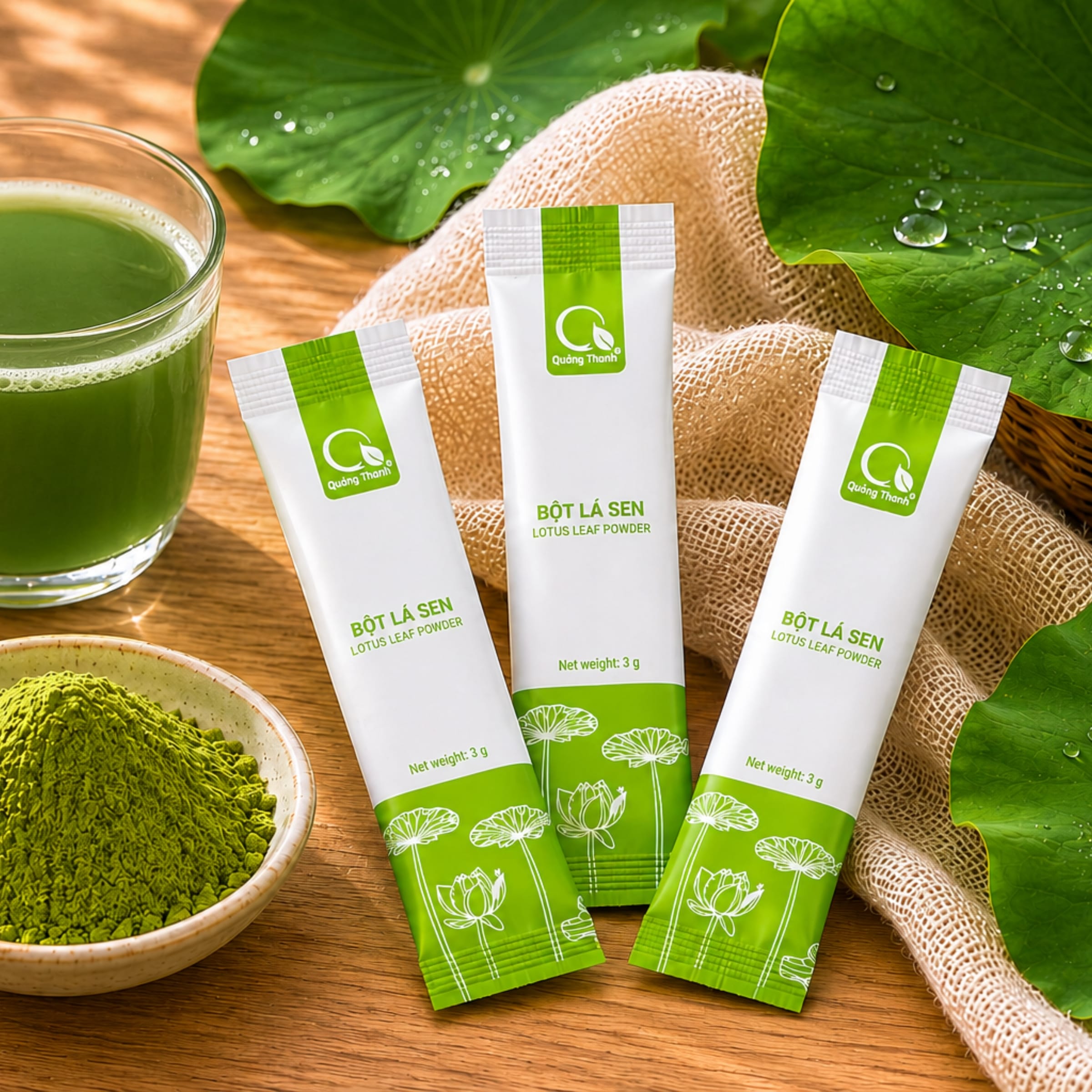 Bột Lá Sen - Hộp tiện lợi 45g
