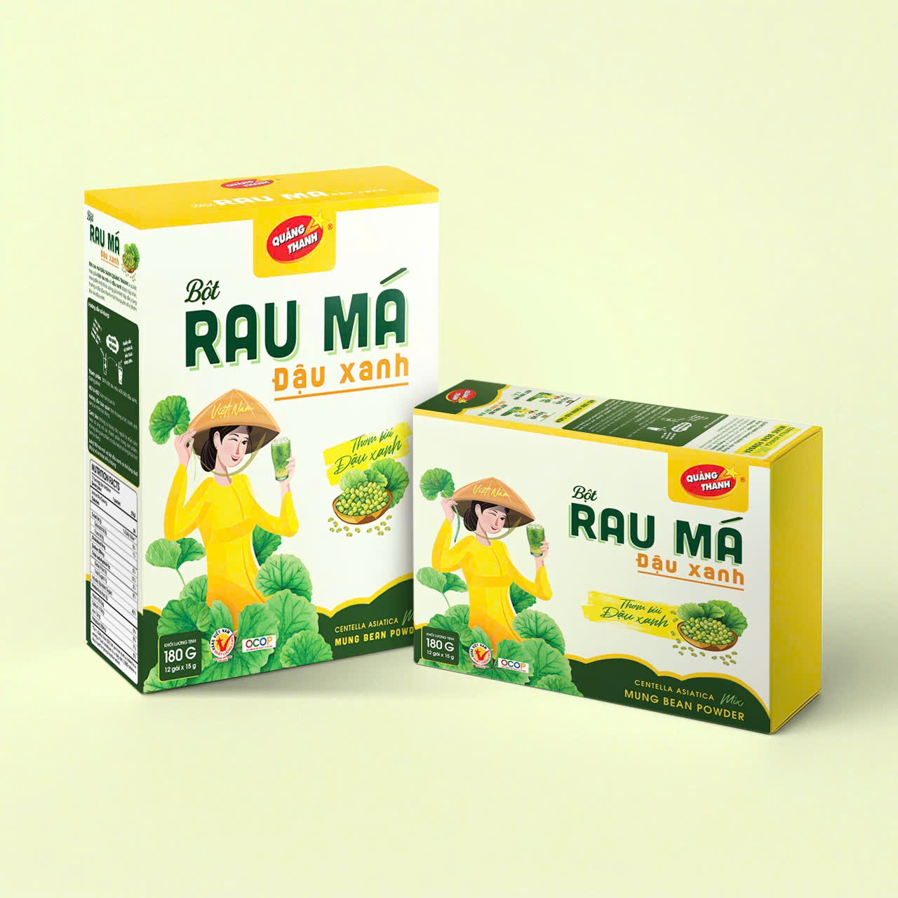 Lốc 20 Tuýt Rau Má 2in1 - Rau Má Đậu Xanh - Rau Má Cốt Dừa