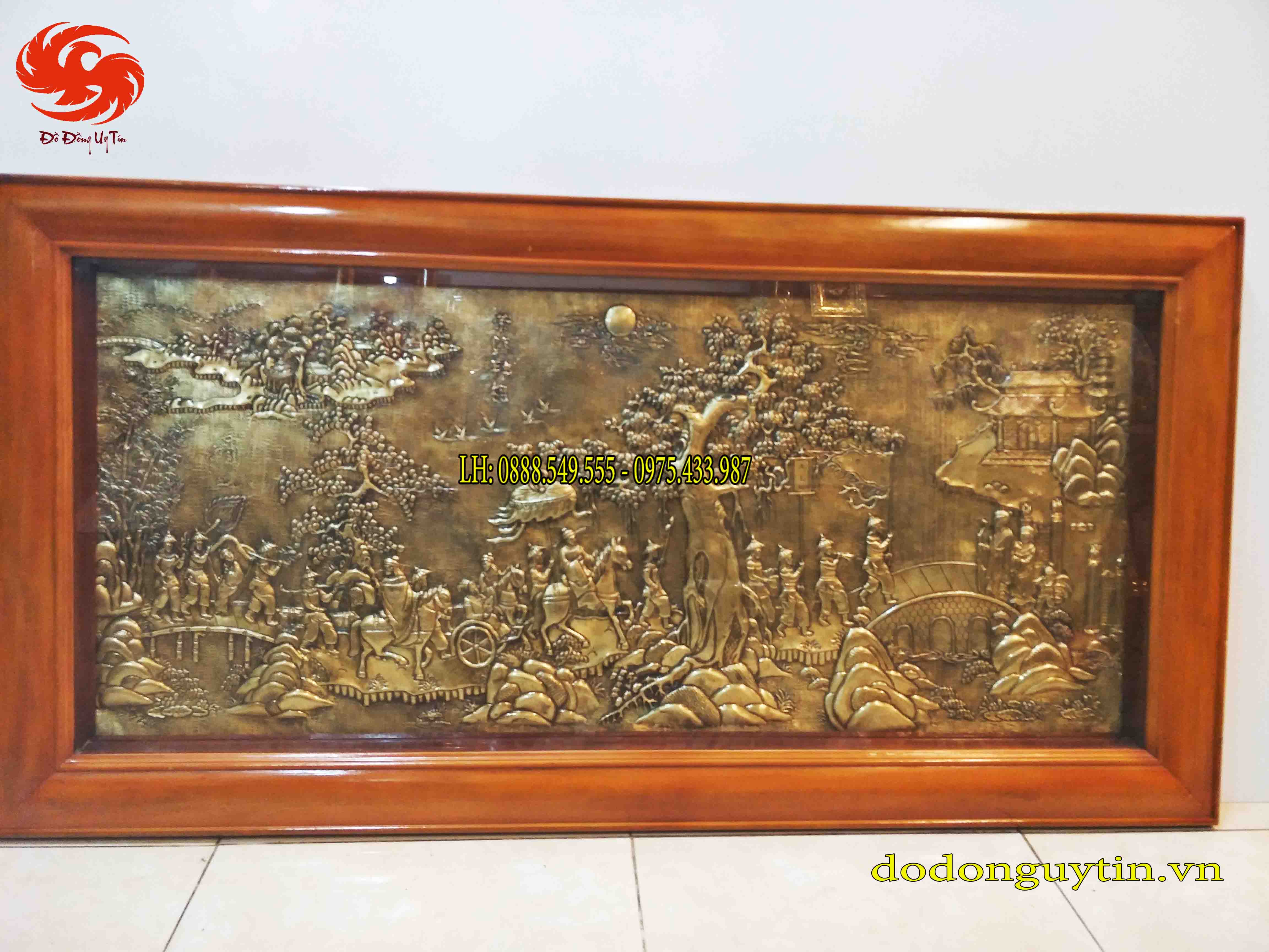 Tranh đồng Vinh quy bái tổ - Đồ đồng Hoài Ánh
