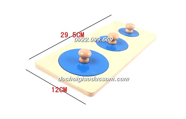 Bộ 3 hình tròn - Giáo cụ Montessori 0-3 tuổi