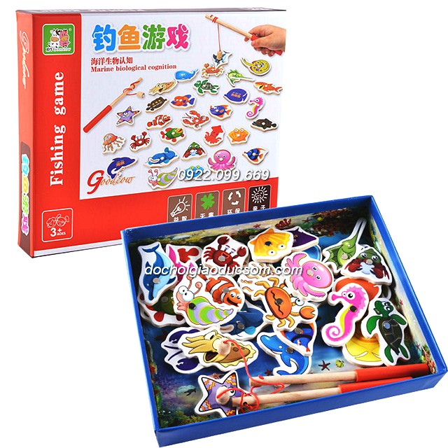 Fishing Game - Trò Chơi Câu Cá Và Sinh Vật Biển Nam Châm 32 Pcs