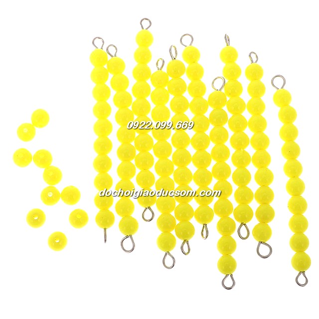 Bộ cườm vàng học toán Montessori Golden Bead 1000 100 10