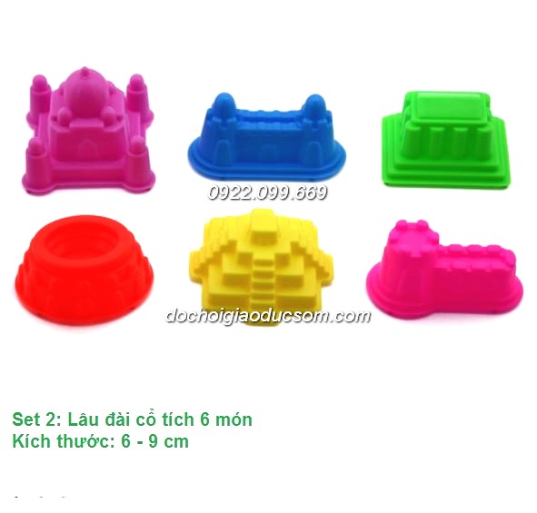 Đồ chơi cát - Set 2: Lâu đài cổ tích 6 món