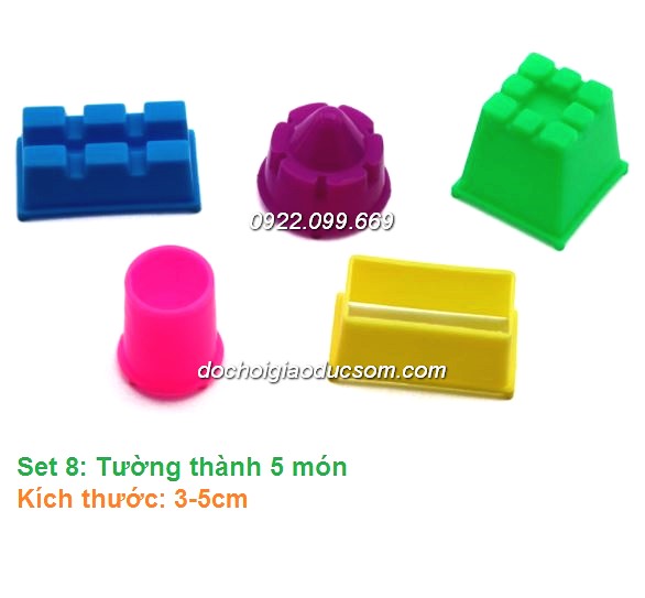 Đồ chơi cát - Set 8: Tường thành 5 món