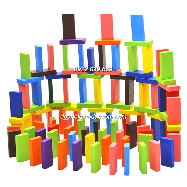 Domino gỗ màu sắc - 120 chi tiết