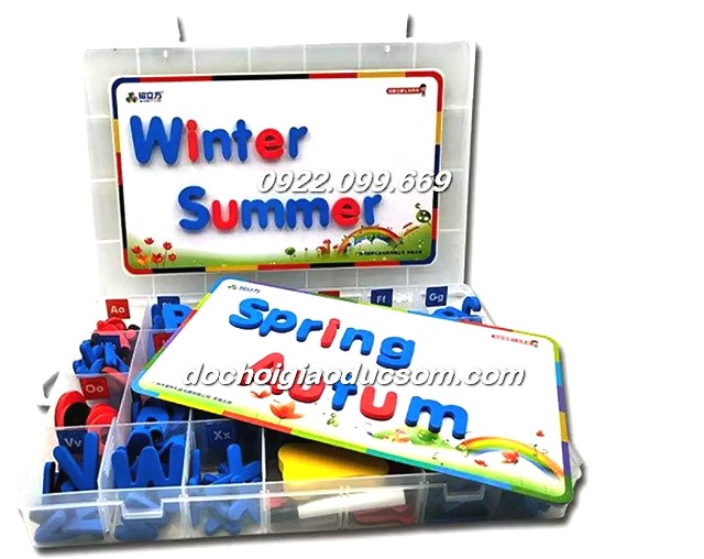 Bộ hộp 238 chữ cái ghép vần ghép từ có từ tính nam châm Magnetic Letters BOX - Giáo cụ Montessori