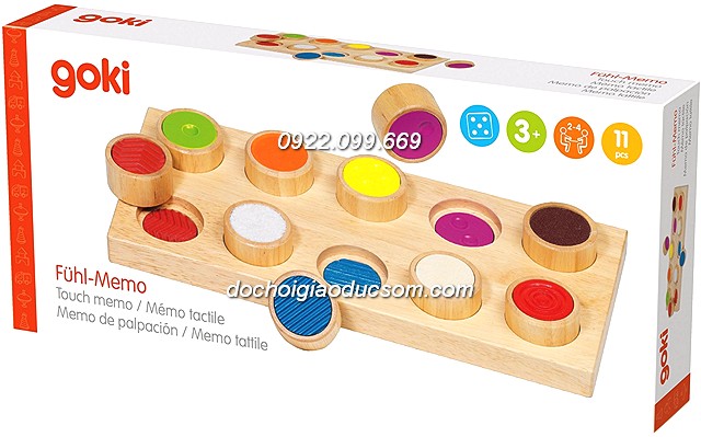 Memo Feel - Bộ cảm quan 10 bề mặt Montessori - GOKI  Đức