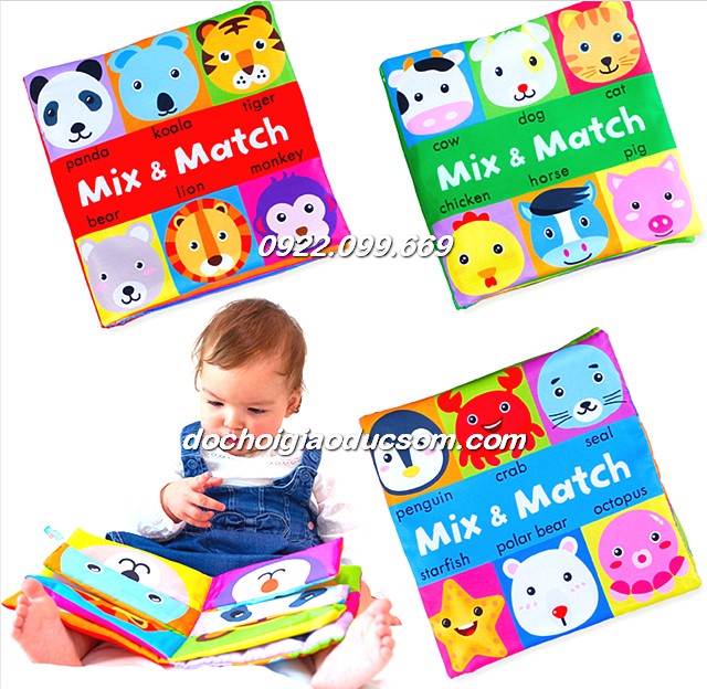 sách vải mix match ghép hình hàng đẹp, giá rả, chất lượng