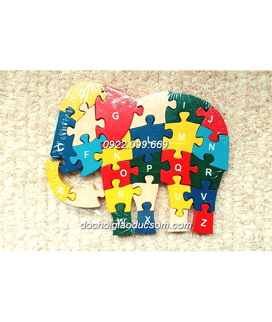 Ghép Hình Puzzle Gỗ Con Vật Theo Thứ Tự Bảng Chữ Cái - Số Lượng