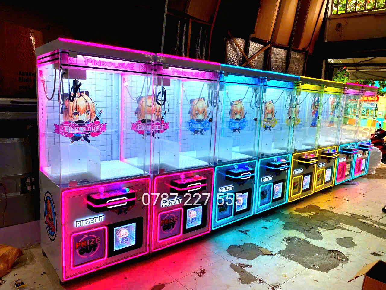 Máy gắp thú bông Pink Love
