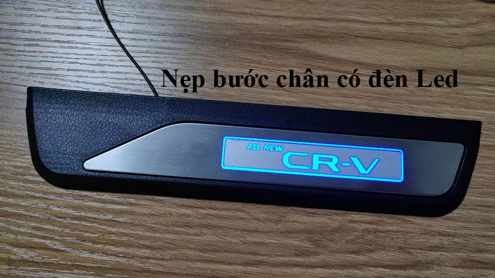 Nẹp bước chân có đèn led cho Honda CRV, BRV, HRV, CITY