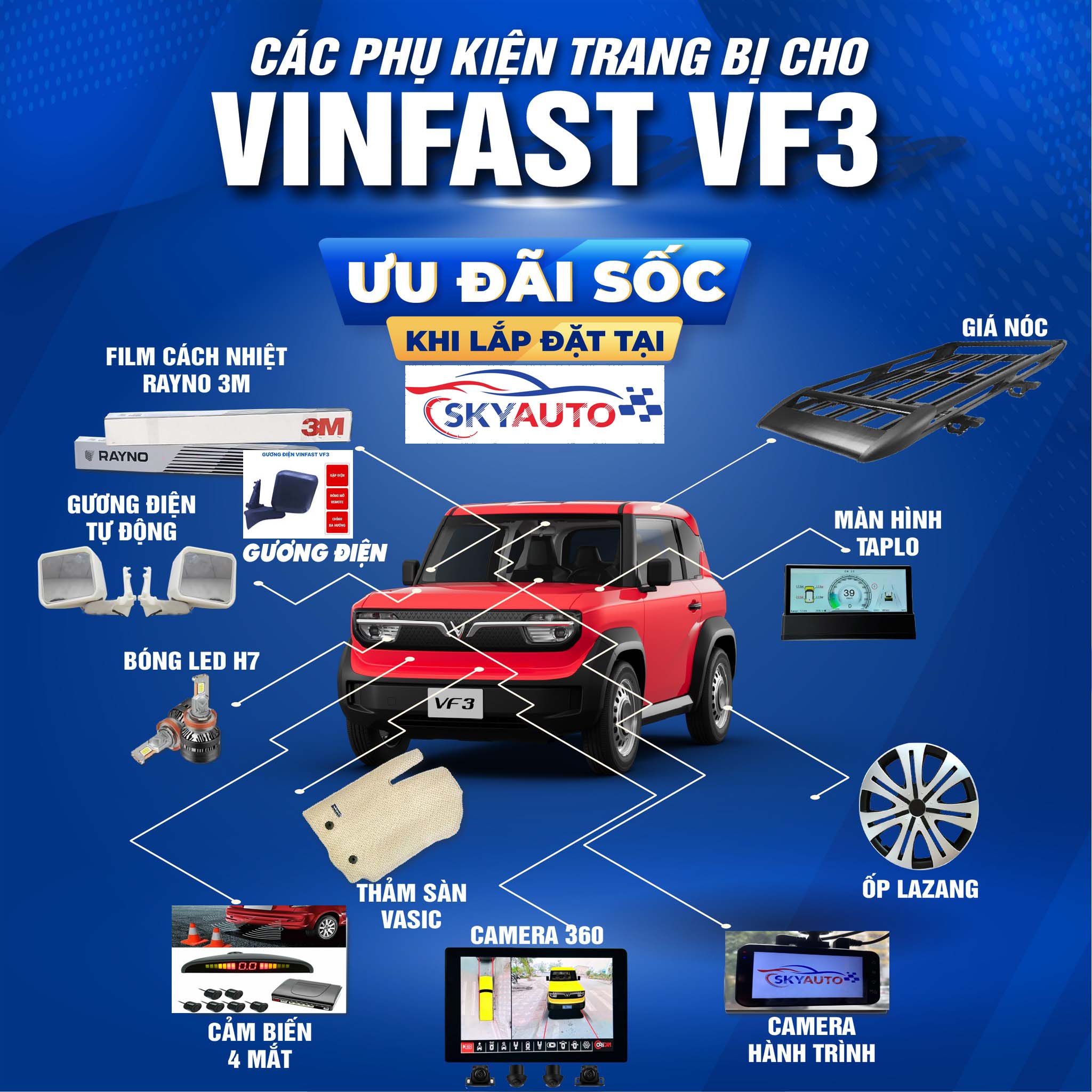 Phụ kiện cho xe ô tô điện VF3