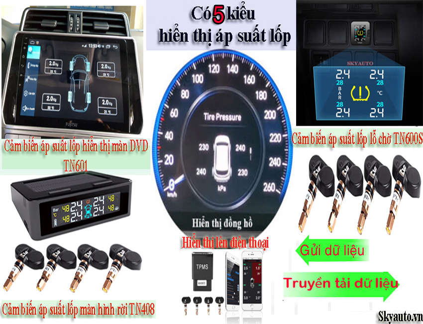 Có bao nhiêu loại cảm biến áp suất lốp?