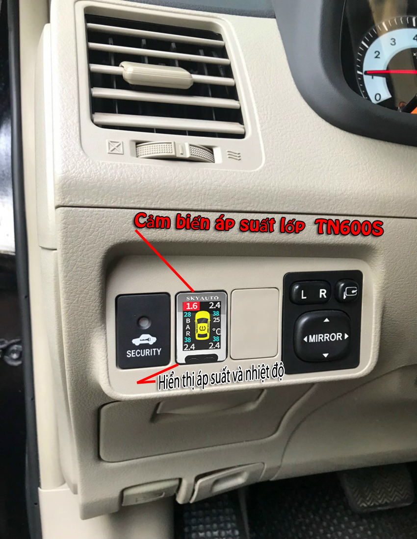 Cảm biến áp suất lốp lỗ chờ Toyota ( Zin theo xe hàng chính hãng)