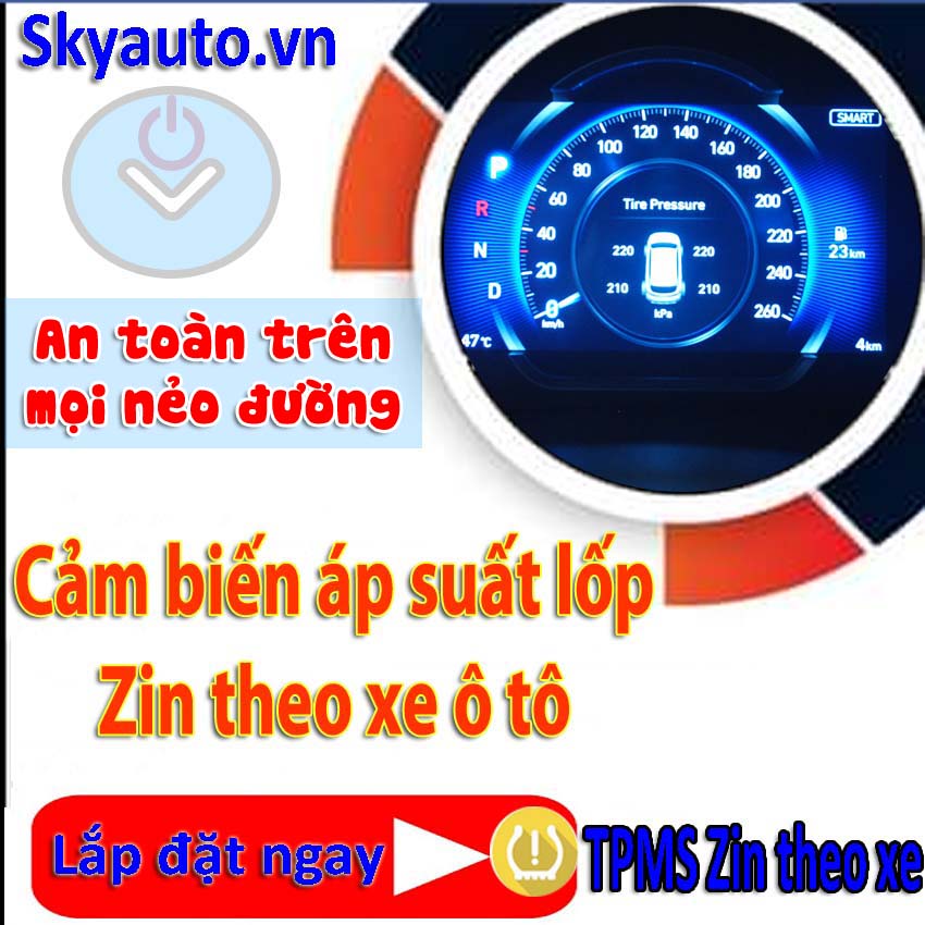 Cảm biến áp suất lốp zin theo xe ô tô ( Màn hình điều khiển ODO của ô tô)