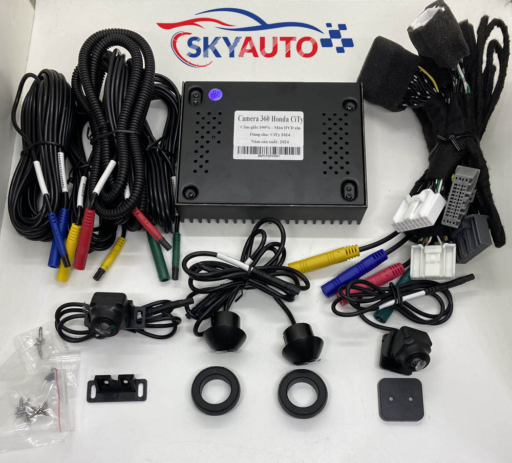 Camera 360 độ cho Honda City sử dụng màn Zin của xe