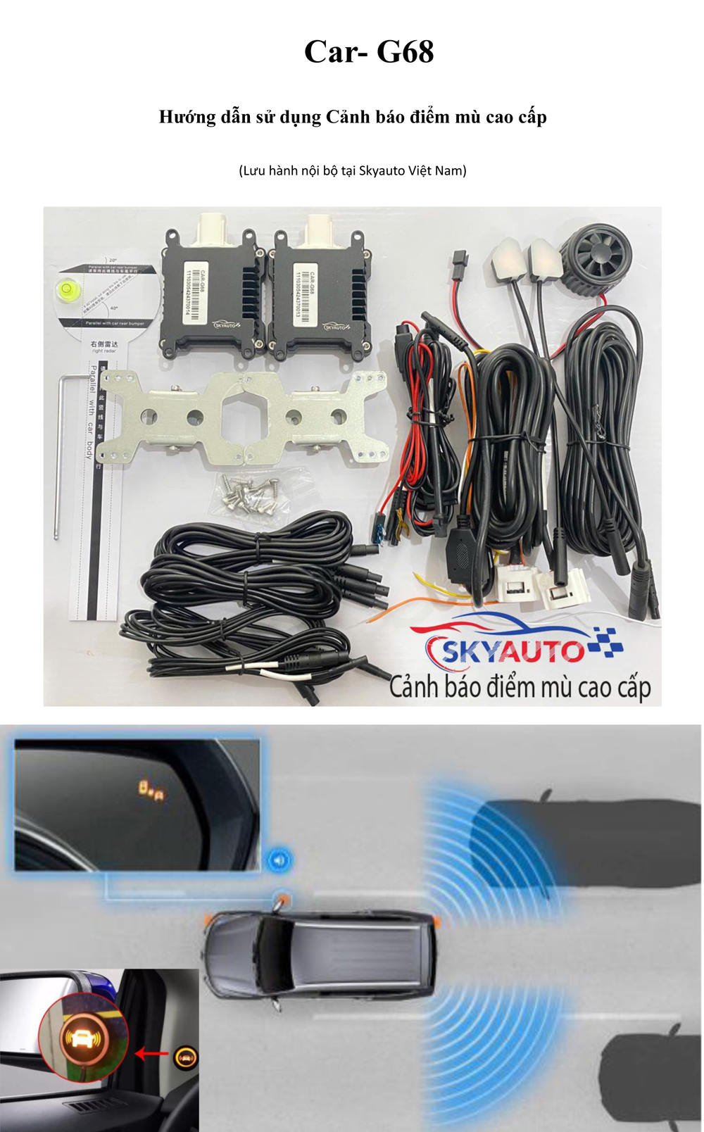 Cảnh báo điểm mù BSM- Car G68 Skyauto