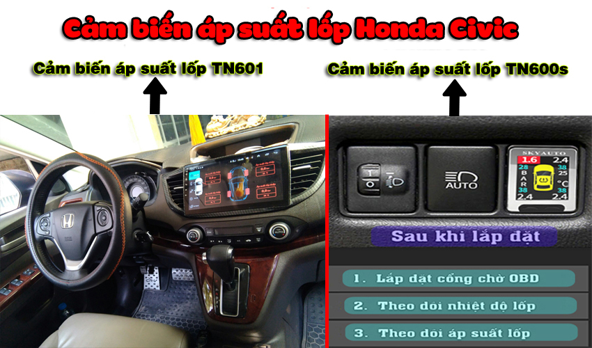 Cảm biến áp suất lốp Honda Civic chính hãng