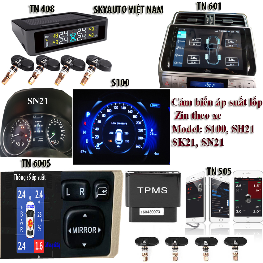 Có bao nhiêu loại cảm biến áp suất lốp- TPMS Skyauto