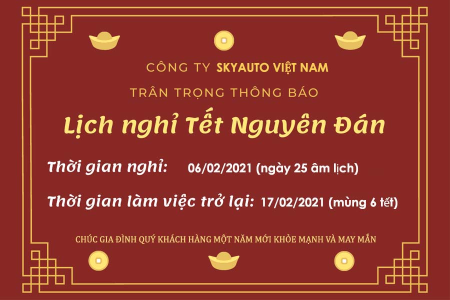 Thông báo lịch nghỉ Tết Nguyên Đán 2021