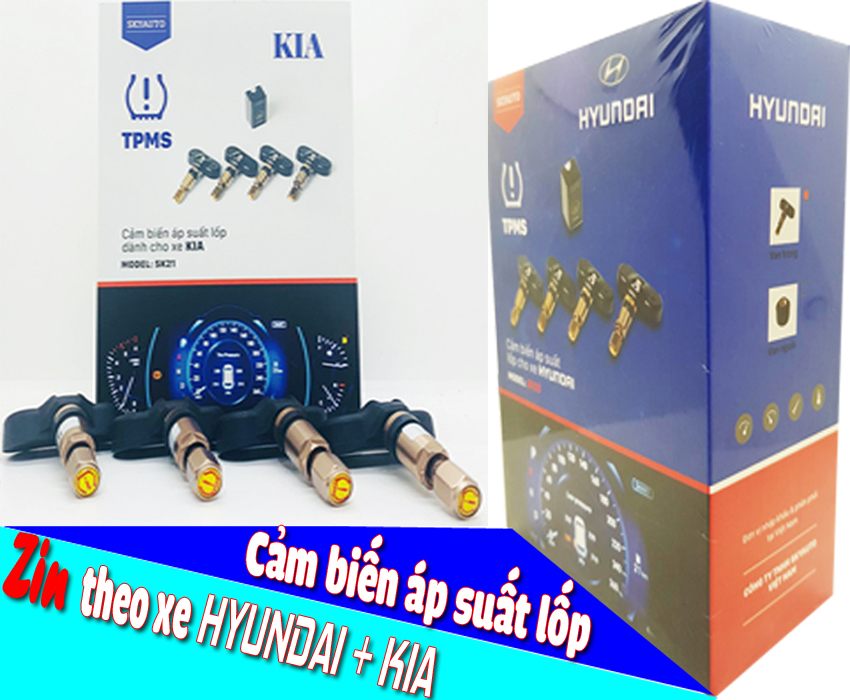 Cảm biến áp suất lốp theo xe Hyundai và Kia thương hiệu Skyauto