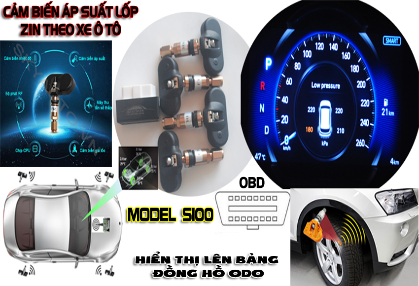 Cảm biến áp suất lốp zin theo xe (Cảm biến nguyên bản theo xe) Chính hãng