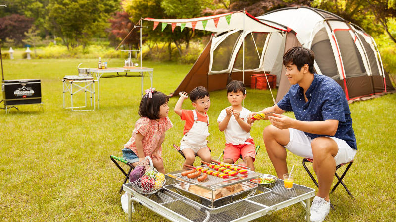 Kinh nghiệm đi cắm trại gia đình có trẻ nhỏ