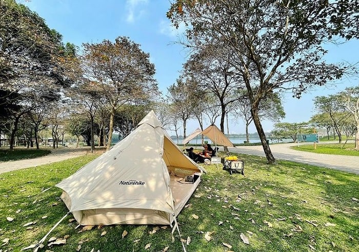 Đi picnic công viên Yên Sở ở đâu?