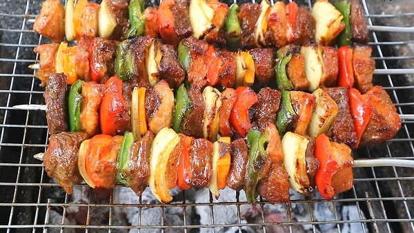 Rau củ xiên nướng 