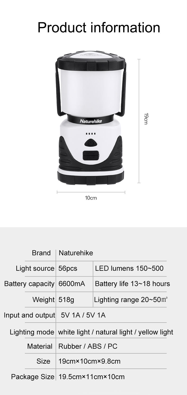 ĐÈN CẮM TRẠI DÃ NGOẠI NATUREHIKE NH19Y002-B