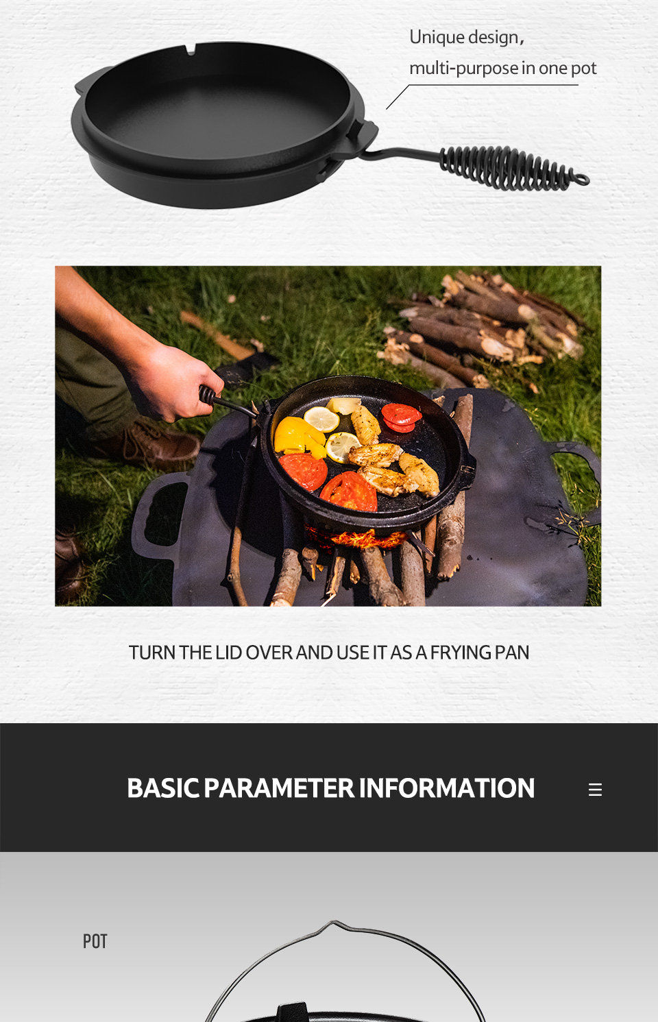 NỒI GANG CAST IRON NATUREHIKE NH20CJ011