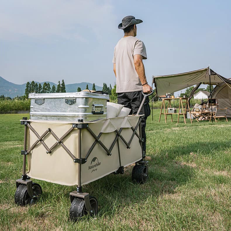 XE KÉO DÃ NGOẠI GLAMPING GẤP GỌN 4 CHIỀU NATUREHIKE NH20PJ005 BÁNH TO