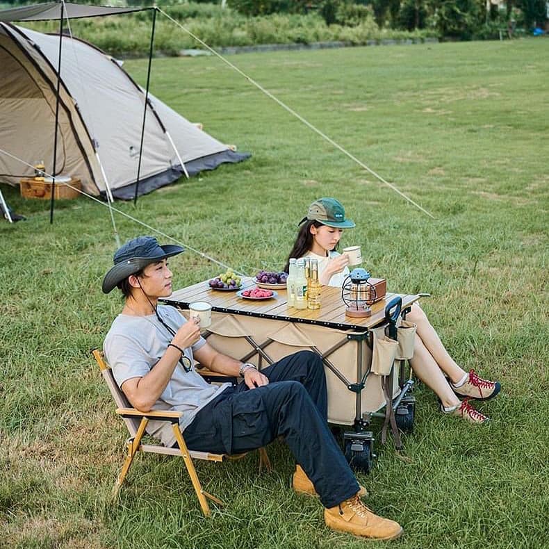 XE KÉO DÃ NGOẠI GLAMPING GẤP GỌN 4 CHIỀU NATUREHIKE NH20PJ005 BÁNH TO